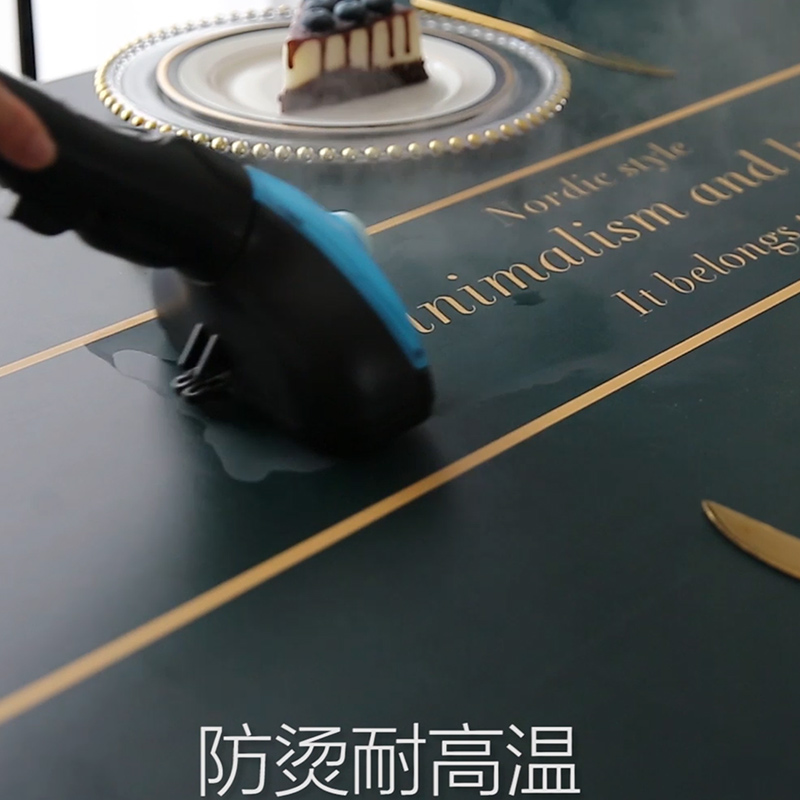 圆形茶几桌布防水防油免洗防烫厚pvFc餐桌垫子北欧圆桌现代简皮革