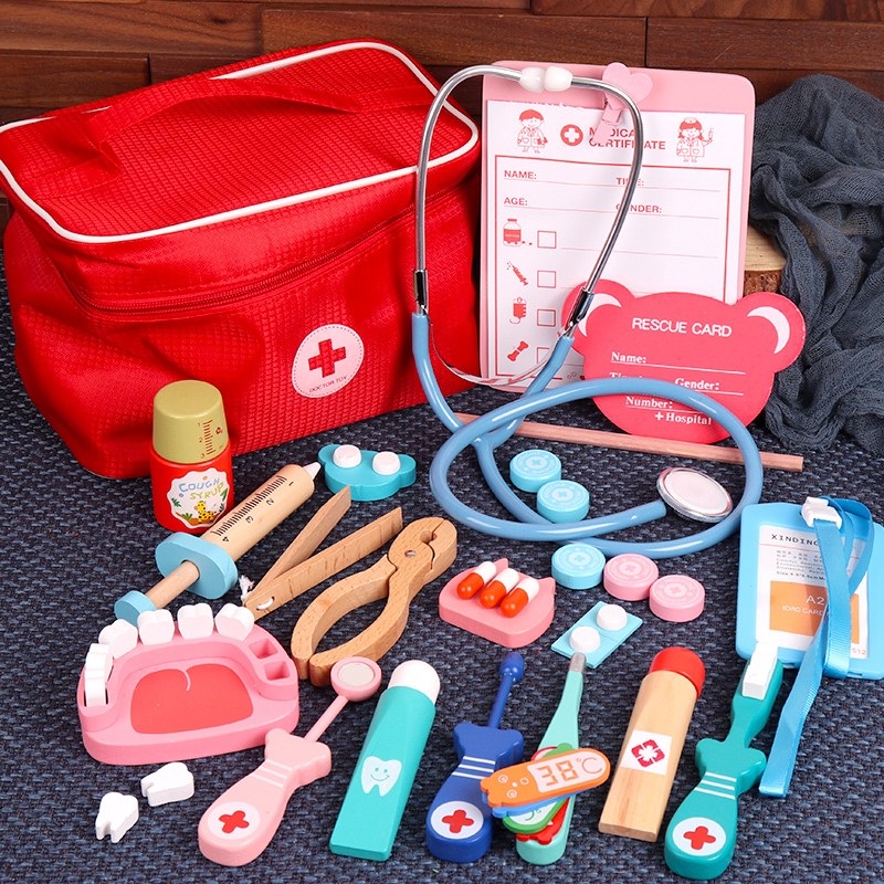 儿童仿真过家家小医生玩具护士套装医疗箱男孩女孩听诊器打针工具