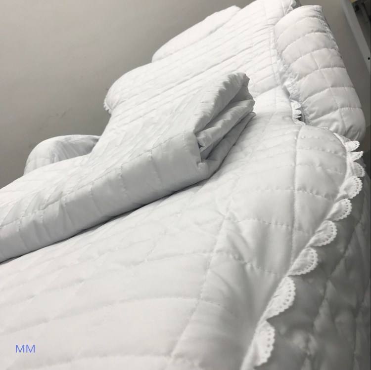 明美美容床罩舒适纤维棉美容院韩版床罩六件套含扶手枕头凳子套