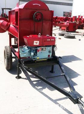 出口款水稻脱粒机大型125柴油拖车谷穗脱粒机农用小麦脱粒机