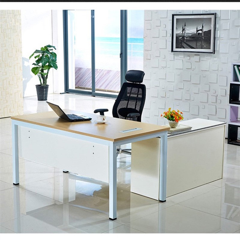 昆明办公家具 现代简约经理办公桌椅财务桌大班台 主管桌带副柜