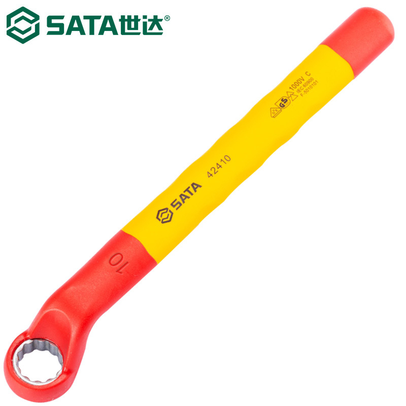 世达42410梅花扳手VDE高压绝缘星形花型呆扳手扳子铬钒钢10MM