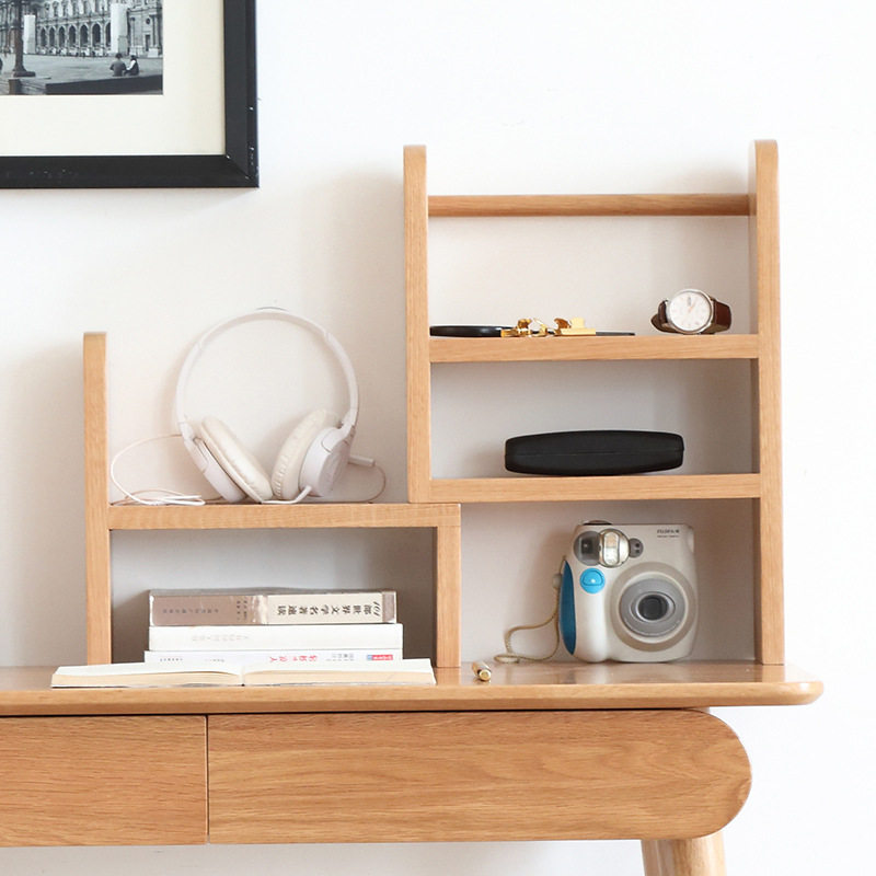 桌面书架书桌转角收纳置物架办公室桌上分层架小柜子家用简易书柜