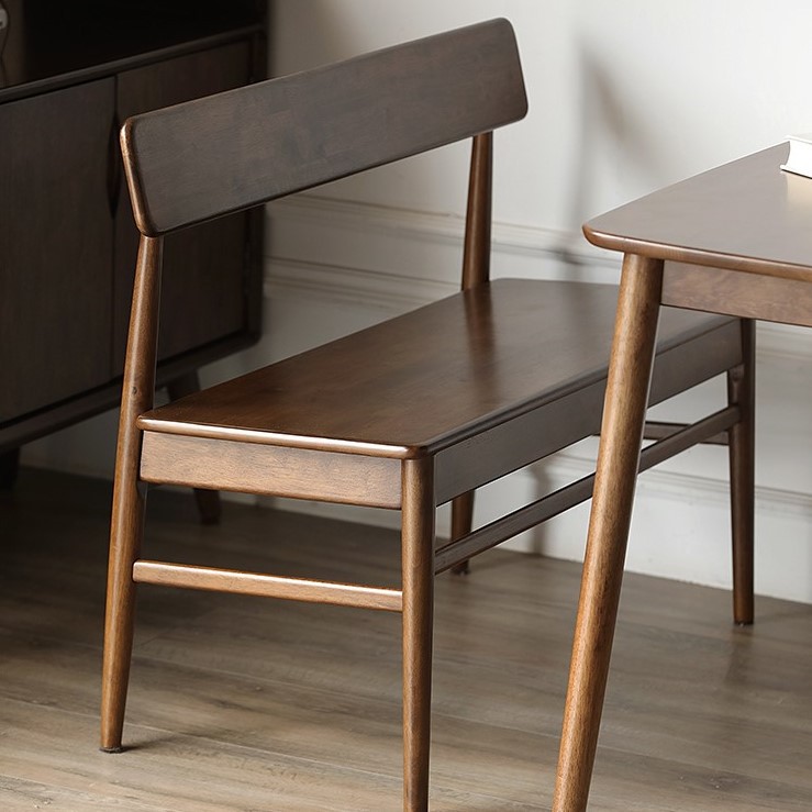 厂家供应北欧日式餐厅家用靠背椅现代休闲餐椅实木椅长椅子长条凳