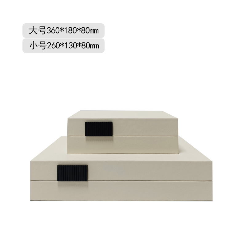 现代家居软装方块金属扣皮质装饰盒样板间衣帽间收纳盒家居摆件