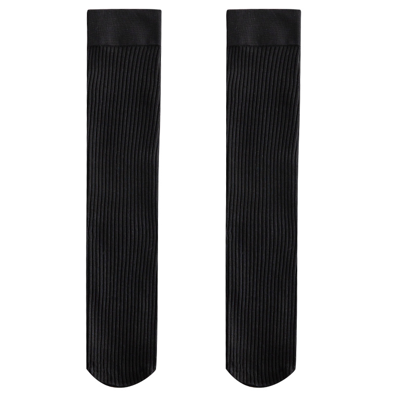 黑色压力瘦腿小腿袜女秋冬季纯棉半截长袜春秋过膝白色jk高筒袜子