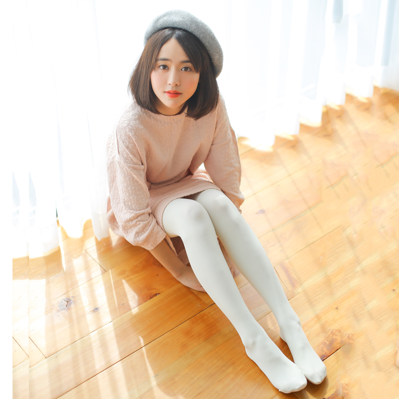 微压力中厚连裤袜春秋季显瘦美腿袜哑光防勾丝打底袜女黑肤色500D