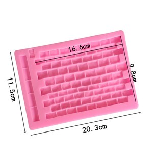 diy城堡墙面砖头翻糖蛋糕硅胶模具 烘焙巧克力模墙面蛋糕装饰模具