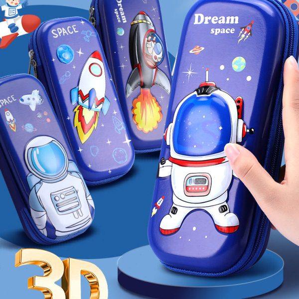 炫方体笔袋小学生文具盒儿童多层文具笔袋卡通可爱创意防水铅笔盒