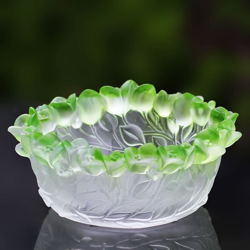 琉璃果盘高端糖果罐摆件居家客厅餐厅桌面摆放轻奢家用水果盆