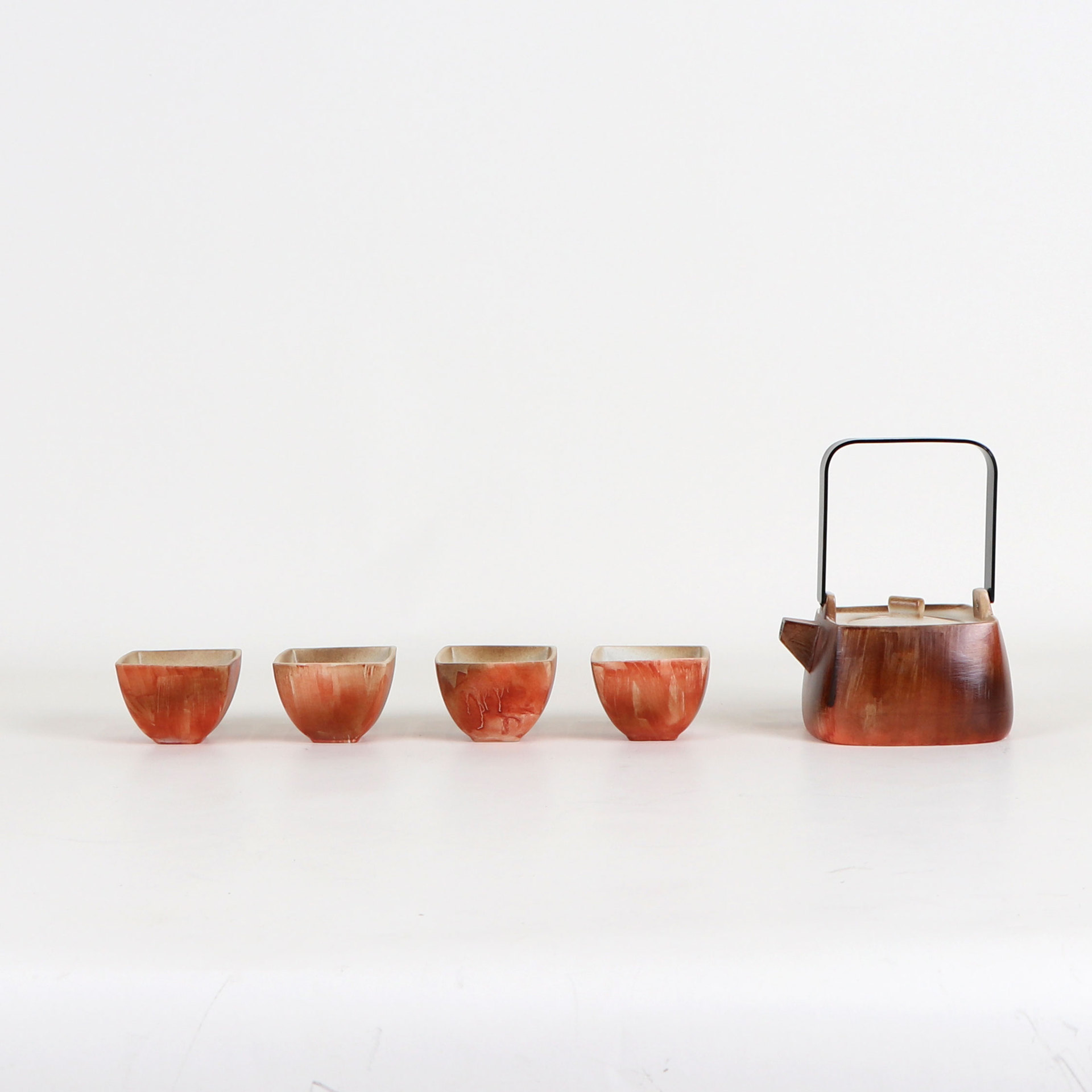 新中式书房茶壶茶杯套装托盘组合售楼处样板间套装办公室软装饰品