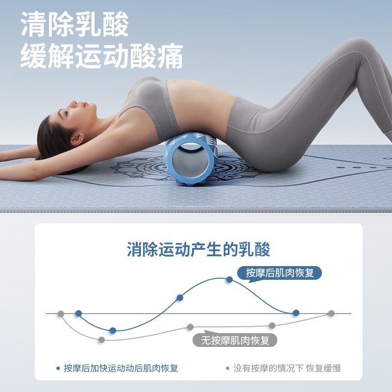 泡沫轴肌肉放松泡沫滚轴按摩滚轮瘦腿狼牙棒滚腿专业瑜伽健身器材