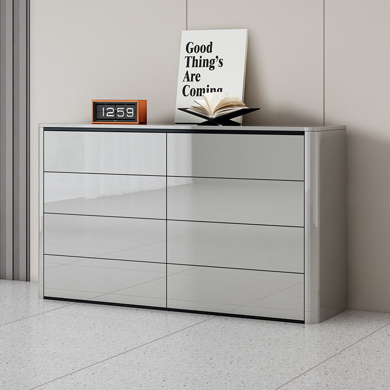 意式极简卧室斗柜轻奢现代床尾收纳柜客厅靠墙储物边柜五六八斗柜