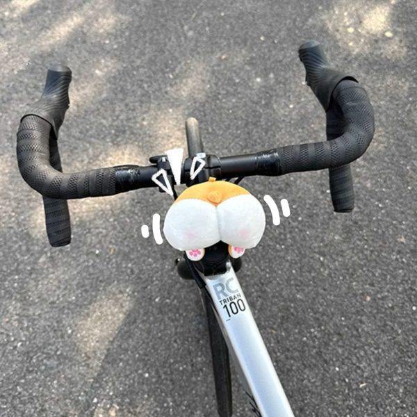 可爱自行车小配饰柯基pp山地公路车装饰玩偶车把车架挂件公仔配件