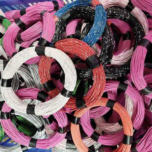 包邮汽车修理改线路皮薄芯粗电线电路进口纯铜线芯带花点紫铜捆线