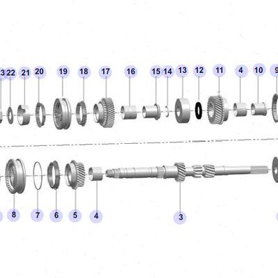 江淮 和悦VVT 一轴   三四档同步器 同步环 倒挡齿  滚针轴承