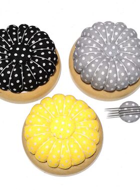 包邮南瓜型可拆卸吸针器实木底针插点子纹针扎针垫磁力插针包E517