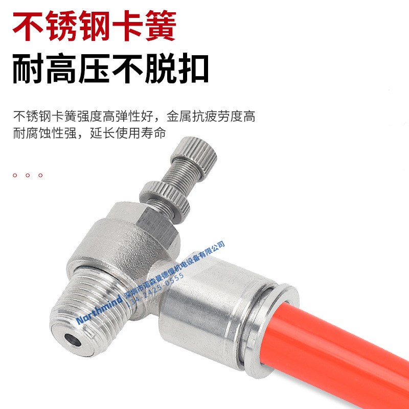 亚德客型PSL6-01S 304不锈钢节流阀SA4-M5 8-02 10-03 16.-4调速