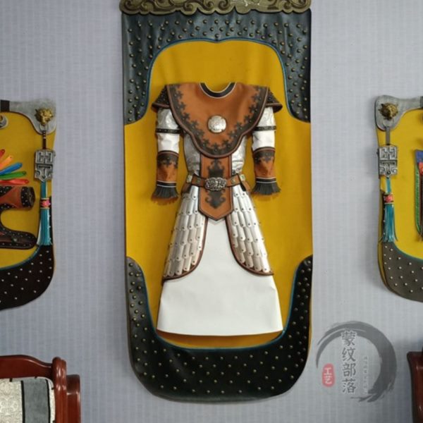 蒙古皮画彩色挂画装饰画内蒙古民族工艺品画蒙古包饭店客厅装饰画图片