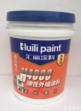 汇丽 H4000弹性外墙涂料高弹性抗裂耐候性能 细腻光滑 25KG 白色