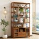 博古架实木中式 茶室茶柜茶叶展示架茶碗收纳架办公室置物架多宝阁