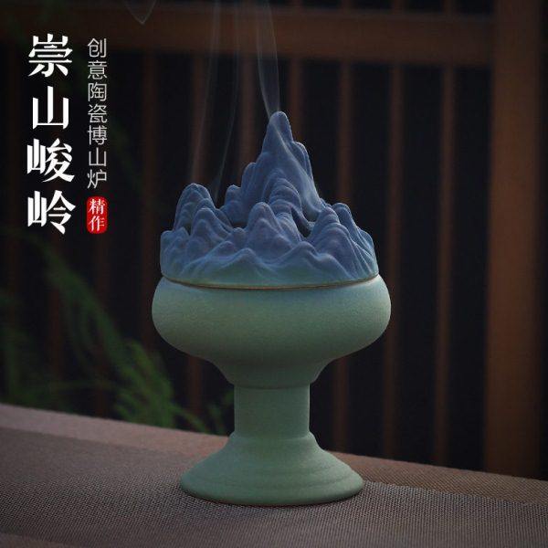 崇山峻岭陶瓷香薰炉家用室内仿古粗陶盘香炉大号中式檀香炉,家居饰品,香薰炉,淘宝优惠券,粉丝福利购,淘宝优惠卷