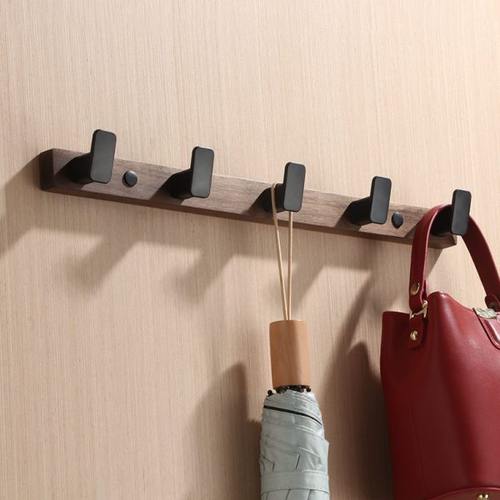 胡桃木挂钩实木挂衣钩进门玄关浴室门后挂衣架壁挂墙上试衣间衣架