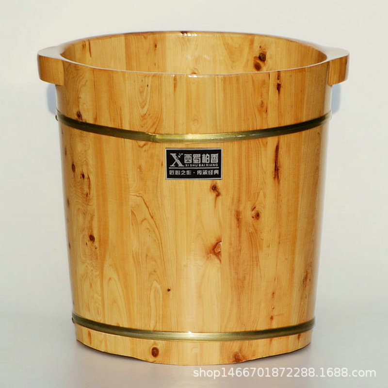 西蜀柏香柏木熏蒸足浴桶泡脚桶木桶家用木质高深桶过小腿洗脚足疗