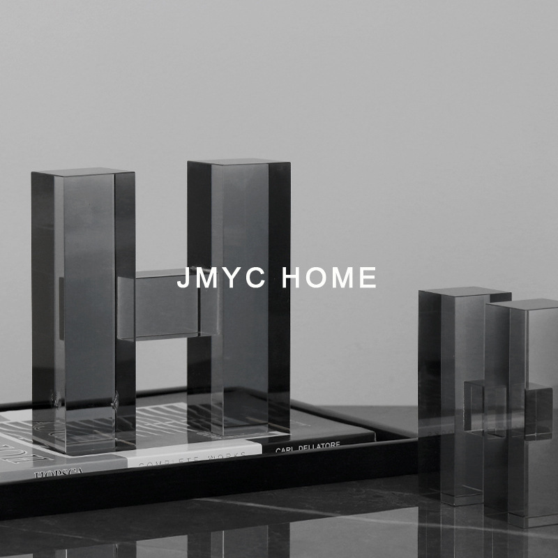 现代轻奢软装饰品艺术书档书靠收纳摆件样板房间玄关书房书柜摆设