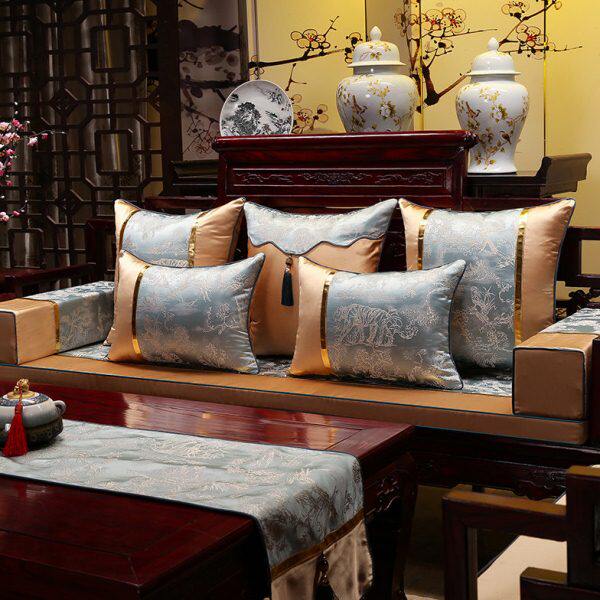 新中式红木椅子坐垫现代实木家具坐垫带靠背古典罗汉床垫子五件套