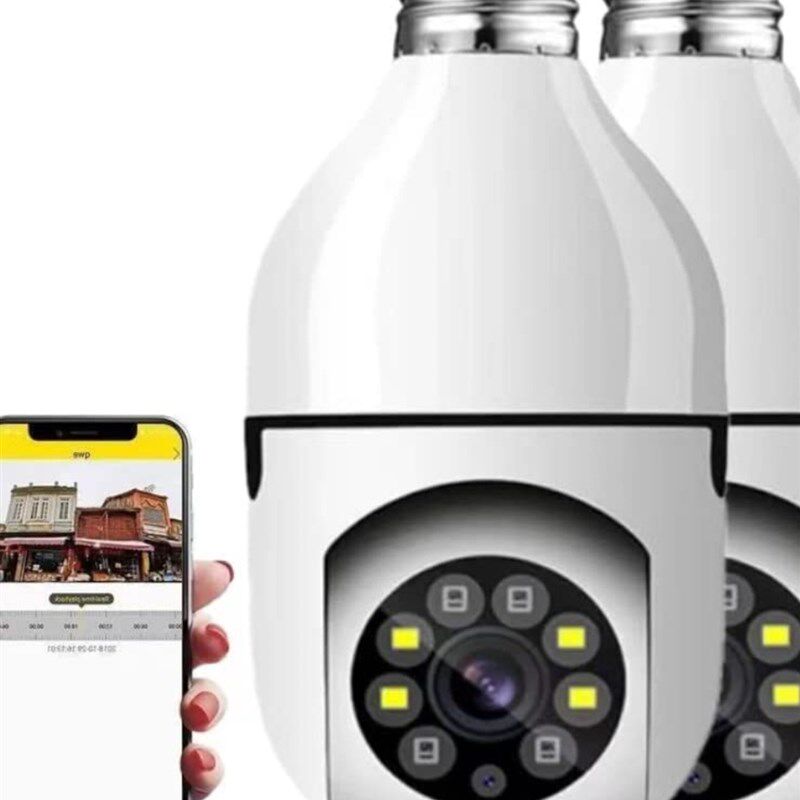 小鹰看看监控摄像头灯头式wifi连接360度无死角手机远程室内高清