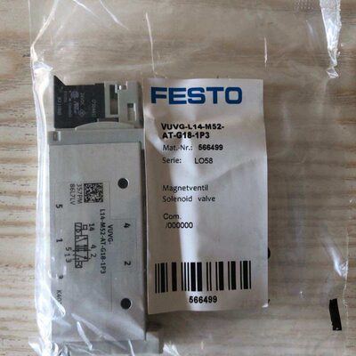 德国FESTO 电磁阀 VUVG-L14-B52-T-G18-1P3 566500 566499 现货