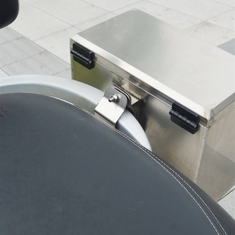 电动摩托车侧边箱雅迪爱玛电瓶车储物小牛九号保T险杠不锈钢工具