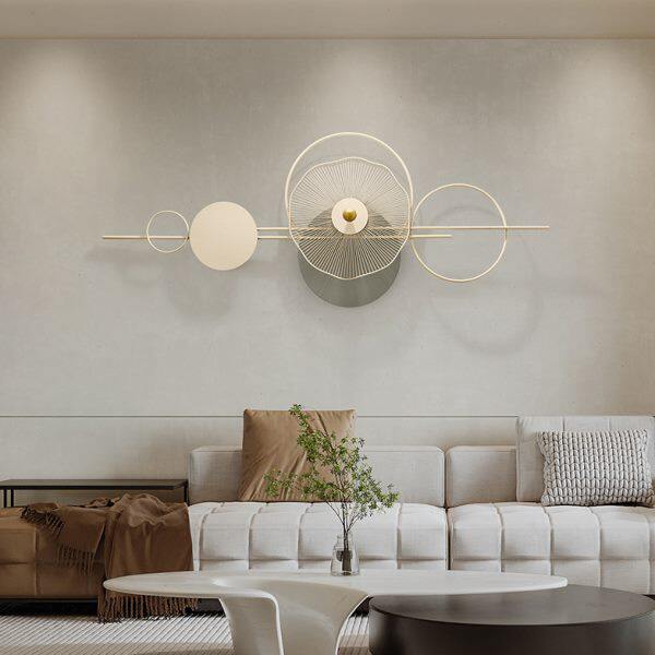 轻奢餐厅铁艺墙上装饰品挂件客厅沙发背景墙挂饰卧室墙面金属挂件