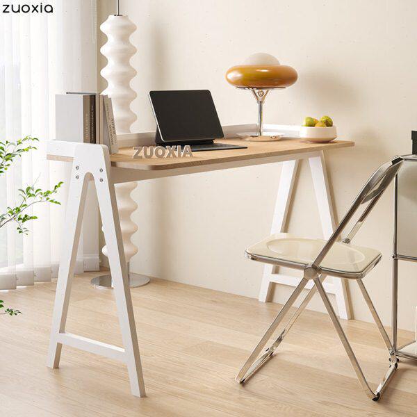 北欧个性创意实木书桌现代简约办公桌学生家用写字时尚长方形桌子