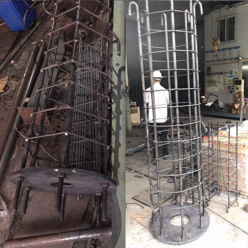 定制路灯高杆灯基础地笼信号标志杆监控杆地脚螺栓钢构建筑预埋件