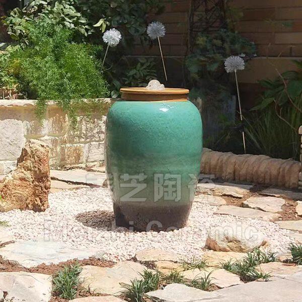庭院涌水景观喷泉陶罐水池出水钵居家流水花瓶摆件喷水坛子叠水缸