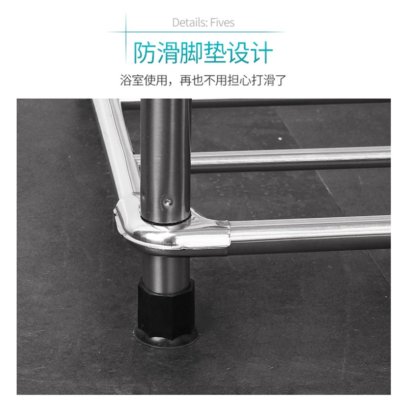 不锈钢脸盆架宿舍k放脸盆的卫生间四方浴室落地式置物架收纳盆架