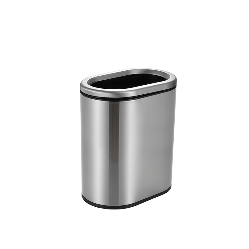 无盖不锈钢垃圾桶家用双层大号椭圆形客厅厨房卧室卫生间办公室12
