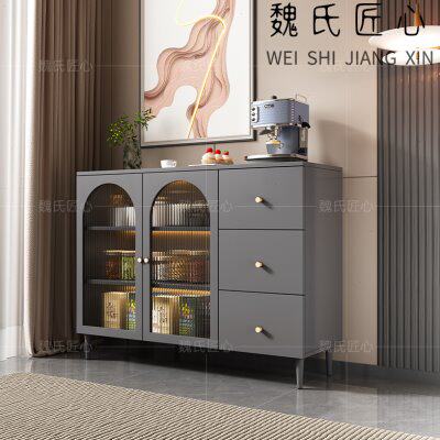 现代简约餐边柜多功能茶水柜客厅靠墙收纳储物柜厨房碗柜复古柜子