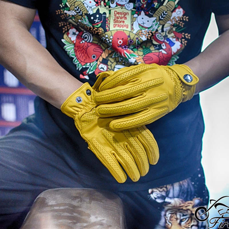 摩托车复古e机车手套防摔 透气骑士骑行哈雷触屏CM300男女春秋