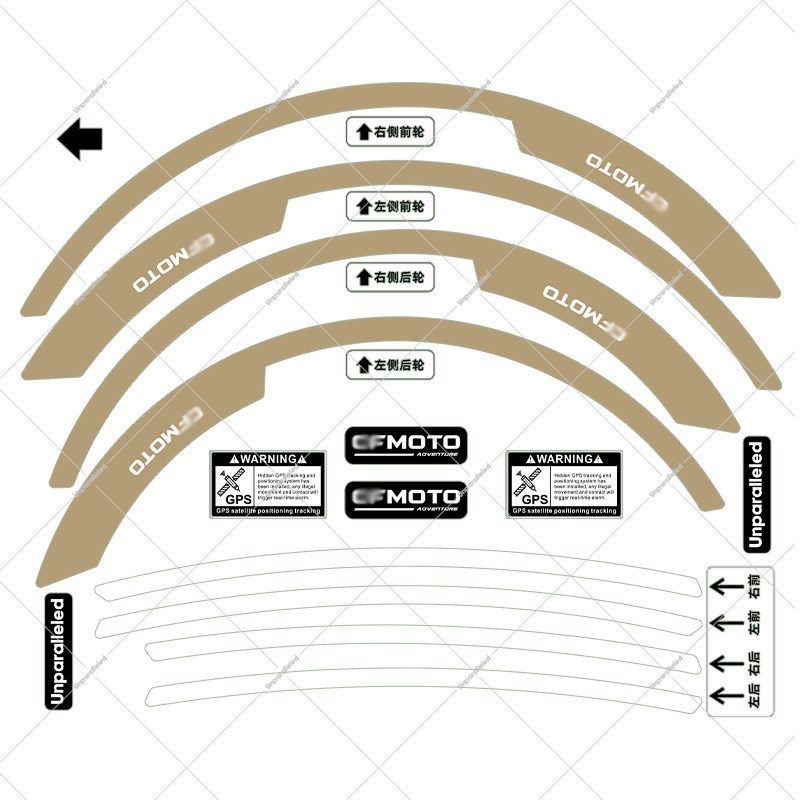 适用于春风8f00MT-X改装配件轮毂贴轮圈装饰涂装贴纸个性拉花贴花