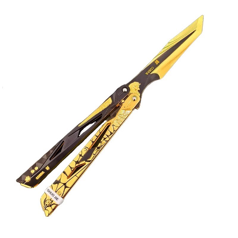 三角洲行动周边影锋蝴蝶折叠刀甩手刀怜悯之刃合金训练玩具模型