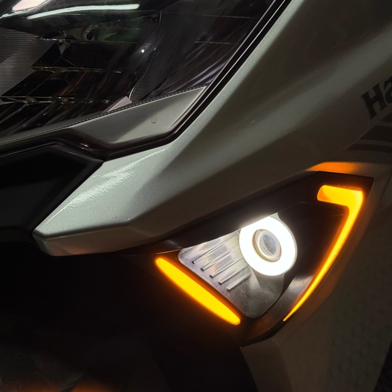 新款AFR125/S踏板摩托车转向灯大灯I辅助灯隐藏射灯无损改装配件