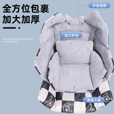 新款电动车挡风被冬季加绒加厚加大防水电瓶机车护肩.护腿保暖罩