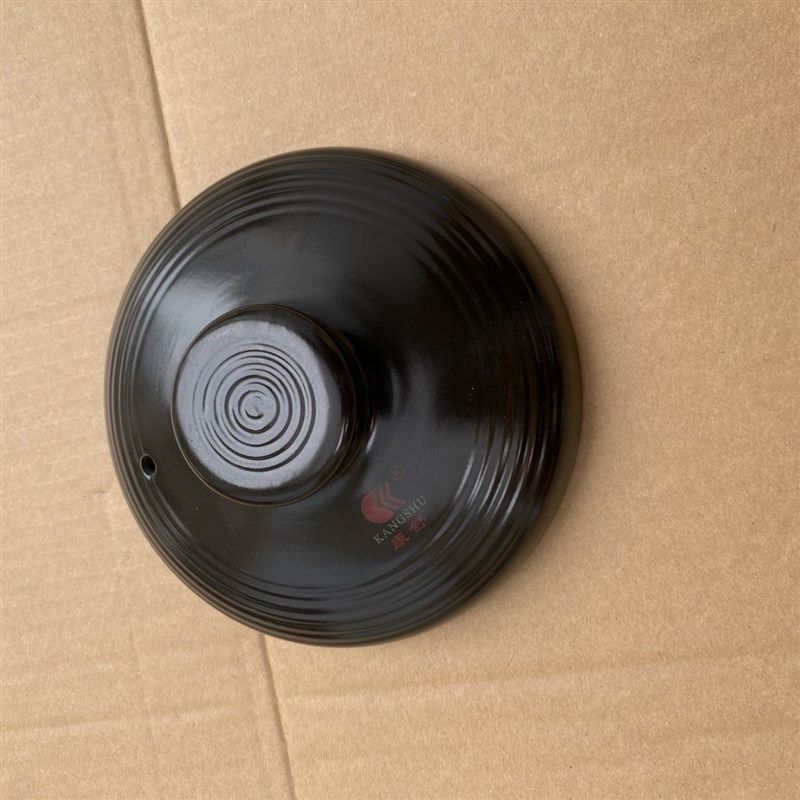 陶瓷砂锅盖子单盖通用配件中药壶盖家用炖锅黄橙色瓷煲炖锅沙锅盖