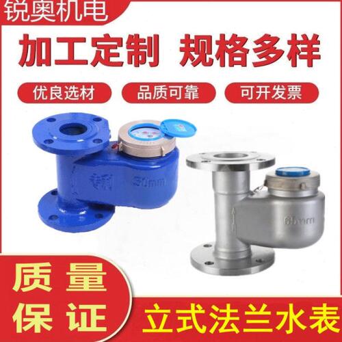 铸铁/不锈钢立式法兰水表 冷热水竖式法兰水表 立式水表DN50 80