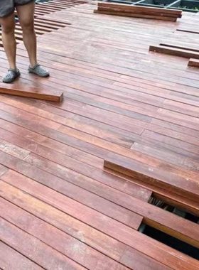 菠萝格防腐木地板户外栈道栏杆阳台花园葡萄架庭院木料葡萄架板材