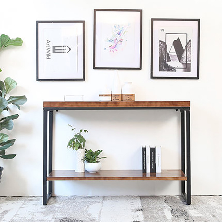 北欧玄关桌简约现代玄关柜供桌餐厅条几墙边桌实木条案窄长玄关台