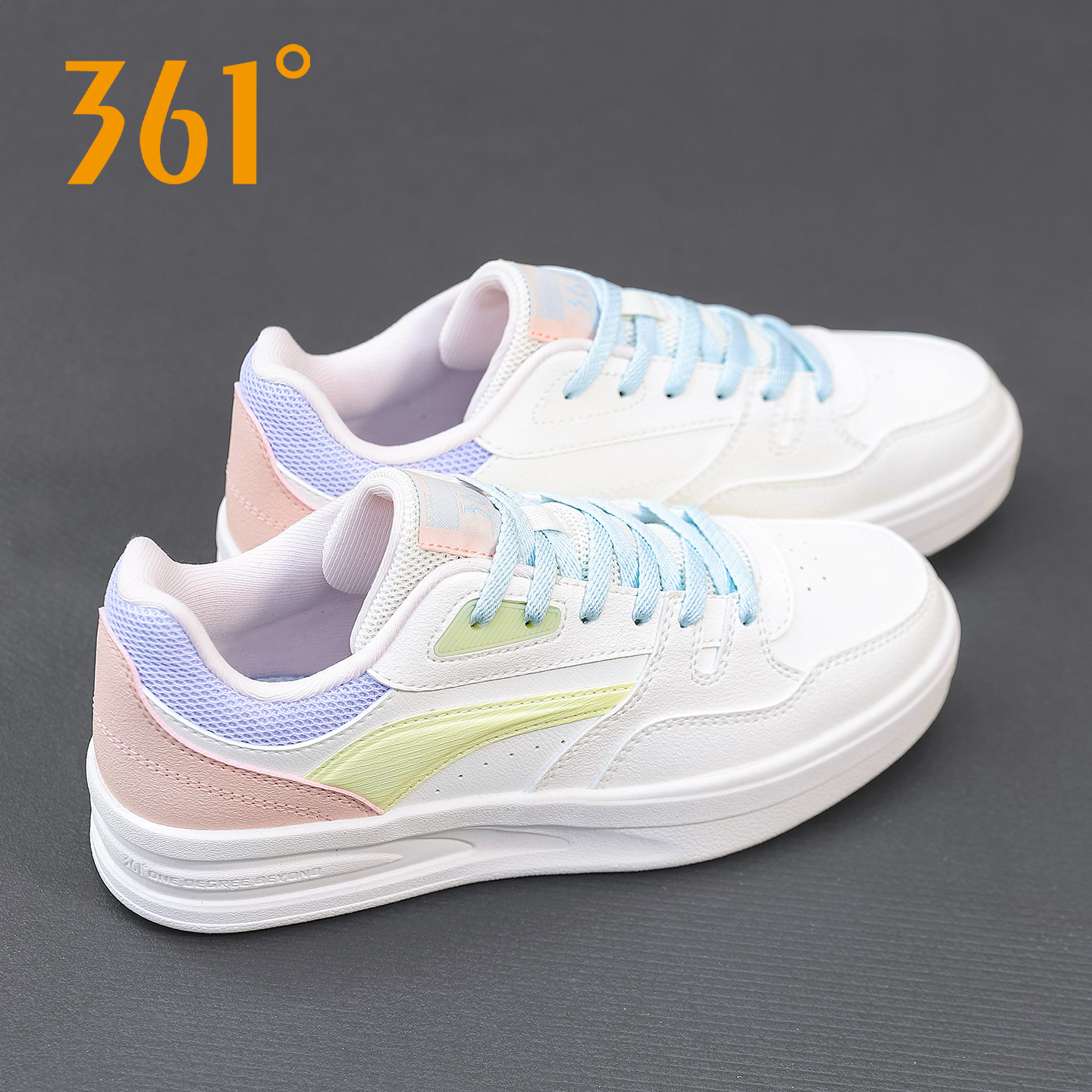 361板鞋女鞋2025新款秋冬低帮轻便皮面防水鞋361度运动舒适休闲鞋